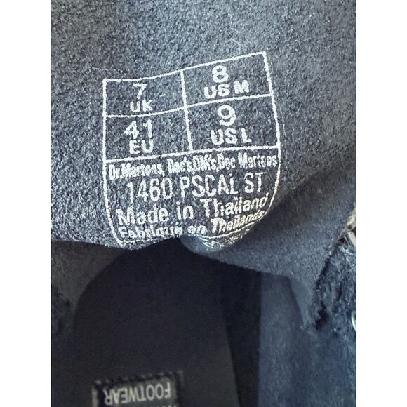 Dr Martens 1460 Pascal Steel Toe Boots Black Suede Size 8 Men's Women's 9.5 New - Picture 5 of 6